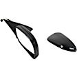 Passenger Side Mirror, Power Adjust, Heated, Manual Folding, With 1 Paintable and 1 Textured Black Cap, No Signal Light, No Memory, No Puddle Light, No Auto-Dim, No Blind Spot Feature