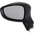 Driver Side Mirror, Power Adjust, Manual Folding, Heated, Textured Black, In-housing Signal Light, No Memory, No Puddle Light, No Auto-Dimming, With Blind Spot Detection in Glass