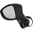 Driver Side Mirror, Power Adjust, Manual Folding, Heated, Textured Black, In-housing Signal Light, No Memory, No Puddle Light, No Auto-Dimming, With Blind Spot Detection in Glass