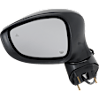 Driver Side Mirror, Power Adjust, Manual Folding, Heated, Textured Black, In-housing Signal Light, No Memory, No Puddle Light, No Auto-Dimming, With Blind Spot Detection in Glass