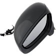Driver Side Mirror, Power Adjust, Manual Folding, Heated, Textured Black, In-housing Signal Light, No Memory, No Puddle Light, No Auto-Dimming, With Blind Spot Detection in Glass