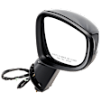 Passenger Side Mirror, Power Adjust, Manual Folding, Heated, Textured Black, In-housing Signal Light, No Memory, No Puddle Light, No Auto-Dimming, With Blind Spot Detection in Glass