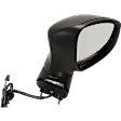 Passenger Side Mirror, Power Adjust, Manual Folding, Heated, Paintable, No Signal Light, Memory, Puddle Light, Auto-Dimming, and Blind Spot Feature, For Models Without One Touch Open/Close Feature