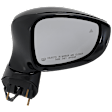 Passenger Side Mirror, Power Adjust, Manual Folding, Heated, Paintable, In-housing Signal Light, No Memory, No Puddle Light, No Auto-Dimming, With Blind Spot Detection in Glass