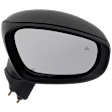 Passenger Side Mirror, Power Adjust, Heated, Manual Folding, Paintable, No Signal Light, No Memory, No Puddle Light, No Auto-Dim, With Blind Spot Detection in Glass
