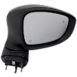 Passenger Side Mirror, Power Adjust, Heated, Manual Folding, Paintable, No Signal Light, No Memory, No Puddle Light, No Auto-Dim, With Blind Spot Detection in Glass