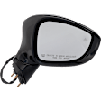 Passenger Side Mirror, Power Adjust, Manual Folding, Heated, Paintable, In-Housing Signal Light, No Memory, No Puddle Light, No Auto-Dimming, With Blind Spot Detection in Glass