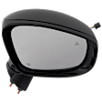 Passenger Side Mirror, Power Adjust, Power Folding, Heated, Paintable, In-Housing Signal Light, With Memory, With Puddle Light, No Auto-Dimming, With Blind Spot Detection in Glass