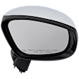 Passenger Side Mirror, Power Adjust, Manual Folding, Heated, Chrome, In-Housing Signal Light, No Memory, No Puddle Light, No Auto-Dimming, With Blind Spot Detection in Glass