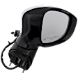 Passenger Side Mirror, Power Adjust, Manual Folding, Heated, Chrome, In-Housing Signal Light, No Memory, No Puddle Light, No Auto-Dimming, With Blind Spot Detection in Glass
