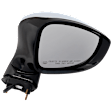 Passenger Side Mirror, Power Adjust, Manual Folding, Heated, Chrome, In-Housing Signal Light, No Memory, No Puddle Light, No Auto-Dimming, With Blind Spot Detection in Glass
