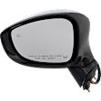 Driver Side Mirror, Power Adjust, Power Folding, Heated, Chrome, In-Housing Signal Light, With Memory, With Puddle Light, No Auto-Dimming, With Blind Spot Detection in Glass