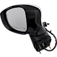 Driver Side Mirror, Power Adjust, Power Folding, Heated, Chrome, In-Housing Signal Light, With Memory, With Puddle Light, No Auto-Dimming, With Blind Spot Detection in Glass