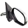 Passenger Side Mirror, Power Adjust, Heated, Manual Folding, Chrome, No Signal Light, No Memory, No Puddle Light, No Auto-Dim, No Blind Spot Feature