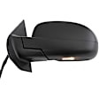 Driver Side Mirror, Power Adjust, Heated, Power Folding, With 1 Paintable and 1 Textured Black Cap, In-glass Signal Light, With Memory, With Puddle Light, No Auto-Dim, No Blind Spot Feature