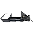 Driver Side Towing Mirror, Power Adjust, Heated, Manual Folding, Textured Black, In-glass Signal Light, Without Memory Recall, No Puddle Light, No Auto-Dimming, With Blind Spot Glass