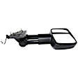 Driver Side Towing Mirror, Power Adjust, Heated, Manual Folding, Textured Black, In-glass Signal Light, Without Memory Recall, No Puddle Light, No Auto-Dimming, With Blind Spot Glass