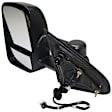 Driver Side Towing Mirror, Power Adjust, Heated, Manual Folding, Textured Black, In-glass Signal Light, Without Memory Recall, No Puddle Light, No Auto-Dimming, With Blind Spot Glass