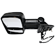 Driver Side Towing Mirror, Power Adjust, Heated, Manual Folding, Textured Black, In-glass Signal Light, Without Memory Recall, No Puddle Light, No Auto-Dimming, With Blind Spot Glass
