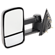 2019 GMC Sierra 2500 HD - Driver Side Towing Mirror, without Marker Light without RPO Code AVF (2015 Model Year Interim Program) without Spotlight, Manual Adjust, Non-Heated, Textured Black, Manual Folding, No Signal Light, With Blind Spot Glass, No Memory