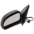 Driver Side Mirror, Power Adjust, Manual Folding, Heated, Textured Black, In-housing Signal Light, No Memory, No Puddle Light, No Auto-Dimming, No Blind Spot Feature