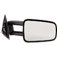 Passenger Side Towing Mirror, Manual Adjust, Non-Heated, Manual Folding, Textured Black, No Signal Light, No Memory, No Puddle Light, No Auto-Dim, No Blind Spot Feature