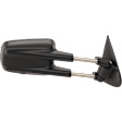 Passenger Side Towing Mirror, Manual Adjust, Non-Heated, Manual Folding, Textured Black, No Signal Light, No Memory, No Puddle Light, No Auto-Dim, No Blind Spot Feature