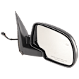Passenger Side Mirror, Power Adjust, Manual Folding, Heated, Textured Black, No Signal Light, No Memory, No Puddle Light, No Auto-Dimming, No Blind Spot Feature