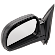2002-2006 Chevrolet Trailblazer EXT - Driver Side Mirror, Power Adjust, Manual Folding, Heated, Textured Black, No Signal Light, No Memory, No Puddle Light, No Auto-Dimming, No Blind Spot Feature, 1st Design
