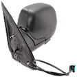 2002-2006 Chevrolet Trailblazer EXT - Driver Side Mirror, Power Adjust, Manual Folding, Heated, Textured Black, No Signal Light, No Memory, No Puddle Light, No Auto-Dimming, No Blind Spot Feature, 1st Design