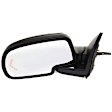 2004 Chevrolet Silverado 2500 - Driver Side Mirror, Power Adjust, Heated, With 1 Paintable and 1 Textured Black Cap, Manual Folding, In-glass Signal Light, No Blind Spot Feature, No Memory, With Puddle Light, No Auto-Dim
