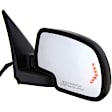 Passenger Side Mirror, Power Adjust, Heated, Manual Folding, With 1 Paintable and 1 Textured Black Cap, In-glass Signal Light, Without Memory Recall, With Puddle Light, No Auto-Dimming