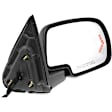 Passenger Side Mirror, Power Adjust, Heated, Manual Folding, With 1 Paintable and 1 Textured Black Cap, In-glass Signal Light, Without Memory Recall, With Puddle Light, No Auto-Dimming