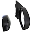 Passenger Side Mirror, Power Adjust, Heated, Manual Folding, With 1 Paintable and 1 Textured Black Cap, In-glass Signal Light, No Memory, No Puddle Light, No Auto-Dim, No Blind Spot Feature