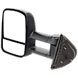 Driver Side Towing Mirror, Manual Adjust, Non-Heated, Manual Folding, Textured Black, No Signal Light, No Memory, No Puddle Light, No Auto-Dim, With Blind Spot Glass