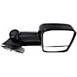 Passenger Side Towing Mirror, Manual Adjust, Non-Heated, Manual Folding, Textured Black, No Signal Light, No Memory, No Puddle Light, No Auto-Dim, With Blind Spot Glass