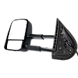 2011 Chevrolet Tahoe - Driver Side Towing Mirror, Power Adjust, Heated, Textured Black, Manual Folding, In-glass Signal Light, With Blind Spot Glass, No Memory, No Puddle Light, No Auto-Dimming