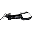 2011 Chevrolet Tahoe - Driver Side Towing Mirror, Power Adjust, Heated, Textured Black, Manual Folding, In-glass Signal Light, With Blind Spot Glass, No Memory, No Puddle Light, No Auto-Dimming