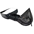 2011 Chevrolet Tahoe - Driver Side Towing Mirror, Power Adjust, Heated, Textured Black, Manual Folding, In-glass Signal Light, With Blind Spot Glass, No Memory, No Puddle Light, No Auto-Dimming