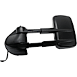 2011 Chevrolet Tahoe - Driver Side Towing Mirror, Power Adjust, Heated, Textured Black, Manual Folding, In-glass Signal Light, With Blind Spot Glass, No Memory, No Puddle Light, No Auto-Dimming