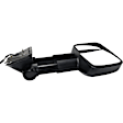 2011 Chevrolet Tahoe - Driver Side Towing Mirror, Power Adjust, Heated, Textured Black, Manual Folding, In-glass Signal Light, With Blind Spot Glass, No Memory, No Puddle Light, No Auto-Dimming