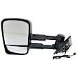 2012 Cadillac Escalade ESV - Driver Side Towing Mirror, Power Adjust, Heated, Textured Black, Manual Folding, No Signal Light, With Blind Spot Glass, No Memory, No Puddle Light, No Auto-Dimming
