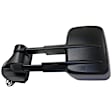 2012 Cadillac Escalade ESV - Driver Side Towing Mirror, Power Adjust, Heated, Textured Black, Manual Folding, No Signal Light, With Blind Spot Glass, No Memory, No Puddle Light, No Auto-Dimming