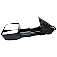 2012 Cadillac Escalade ESV - Driver Side Towing Mirror, Power Adjust, Heated, Textured Black, Manual Folding, No Signal Light, With Blind Spot Glass, No Memory, No Puddle Light, No Auto-Dimming