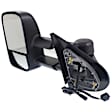 2012 Cadillac Escalade ESV - Driver Side Towing Mirror, Power Adjust, Heated, Textured Black, Manual Folding, No Signal Light, With Blind Spot Glass, No Memory, No Puddle Light, No Auto-Dimming
