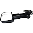 2007-2014 Chevrolet Silverado 2500 HD - Passenger Side Towing Mirror, Power Adjust, Heated, Manual Folding, Textured Black, In-glass Signal Light, No Memory, No Puddle Light, No Auto-Dim, With Blind Spot Glass