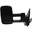 2007-2014 Chevrolet Silverado 2500 HD - Passenger Side Towing Mirror, Power Adjust, Heated, Manual Folding, Textured Black, In-glass Signal Light, No Memory, No Puddle Light, No Auto-Dim, With Blind Spot Glass