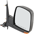 2004 Chevrolet Express 3500 - Passenger Side Mirror, Power Adjust, Heated, Textured Black, Manual Folding, In-housing Signal Light, No Blind Spot Feature, No Memory, No Puddle Light, No Auto-Dim