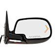 Passenger Side Mirror, Power Adjust, Heated, Power Folding, Paintable, In-glass Signal Light, With Memory, With Puddle Light, With Auto-Dimming, Standard Type, Old Body Style