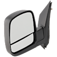 Driver Side Mirror, Manual Adjust, Non-Heated, Manual Folding, Textured Black, No Signal Light, No Memory, No Puddle Light, No Auto-Dim, With Blind Spot Glass
